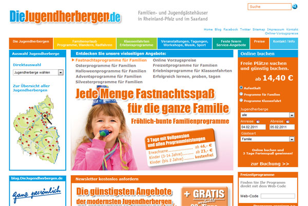 diejugendherbergen.de - Screenshot