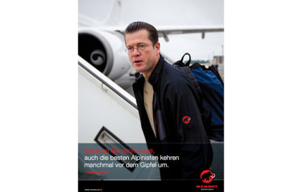 Zu Guttenberg als Werbeträger für Mammut :-)