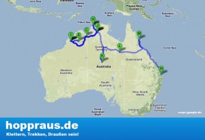 Australien 2002 - Die Karte Australien 2002 - Die Karte